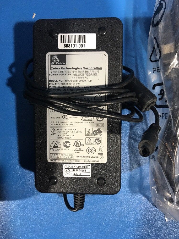 Genuine 24V 4.17A Zebra FSP100-RDB 808101-001 Power Adapter